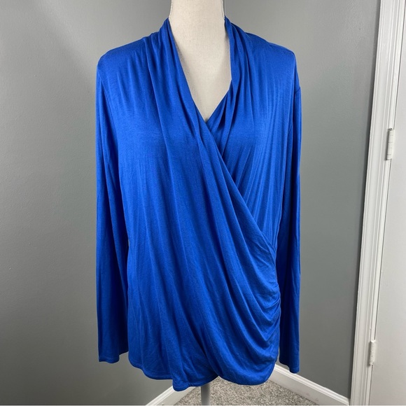 Peck & Peck Tops - Peck & Peck || Jersey Knit Wrap Blouse Size XL